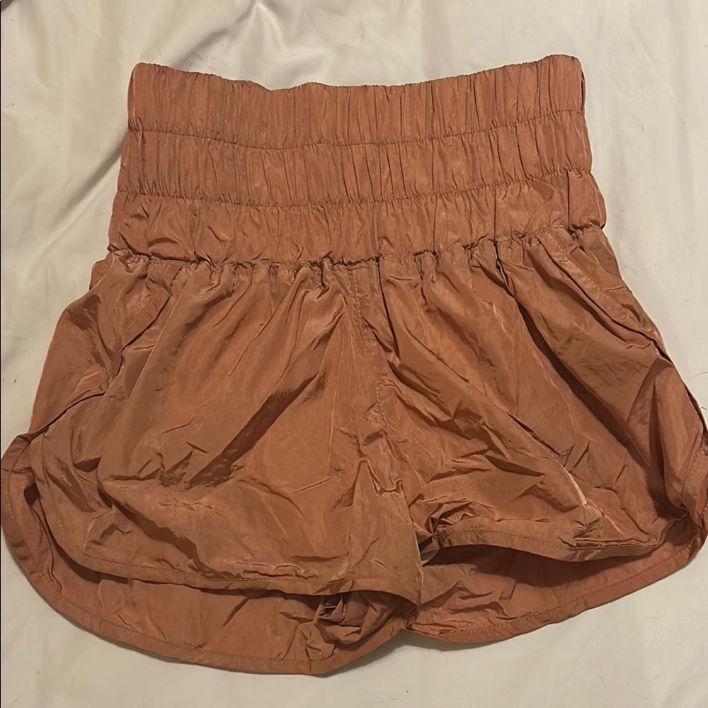 FP Movement by Free People High Waist Tan Athletic Shorts